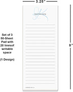 Current Initial Personalized Lined Notepad Set – Set of 3, 50-Sheet Pads, 3¼ x 8 Inches, Great for Graduations and Personalized Gifts, Printed in the USA