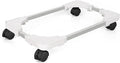 Liitrton Mobile CPU Stand Adjustable Computer Tower Stand with 4 Caster Wheels Fits Most PC (White)