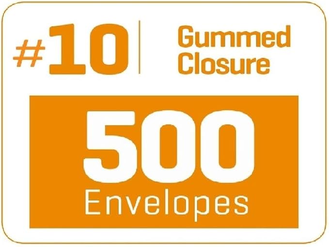 Aimoh #10 Single Left Window Security Tinted Envelopes, Gummed Closure, Size 4-1/8 X 9-1/2 inches, 24 LB - 500 Count (35310)