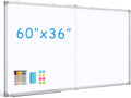 DOLLAR BOSS Large White Board 60 x 36 Inch Foldable Magnetic Whiteboard for Wall, Portable Double Sided Dry Erase Board, Aluminum Frame Message Board for School, Office, Classroom with Eraser, Markers