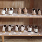 Daisy Shelf Liner for Kitchen Cabinets – Non-Adhesive, Non-Slip Drawer & Refrigerator Liner – Waterproof, Washable Cabinet Mat Floral Pattern, Easy to Cut & Install – Fits Pantry, Bathroom, Office