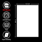 OcePor 400 Sheets White Cardstock 8.5” x 11”, 92lb/250gsm Card Stock, Thick Card Stock Paper, Heavy Cardstock Paper for Printer, Resume, Scrapbooks, Art, Crafts, Business Cards
