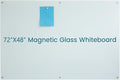 Magnetic Glass Dry Erase WhiteBoard 72"x48", Frosted Surface Glass White Board Wall Mounted for Office School Home