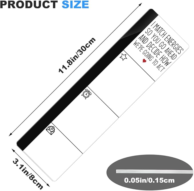 Computer Monitor Memo Board I Match Energies So You Go Ahead and Decide How We're Going to Act Logo Monitor Message Board Office Desk Accessories Gifts for Friends and Colleagues