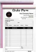 Custom Carbonless Sales Invoice Form Books for Small Business, Personalized NCR 2-Part Receipt Book with Carbon Copies, Cover Add Company Name, Address and Number Printed