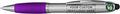 DISCOUNT PROMOS Custom Stylus Ballpoint Pens Set of 10, Personalized Bulk Pack - Black Ink, Great for Office, School, Business, Tradeshows, Events - Purple