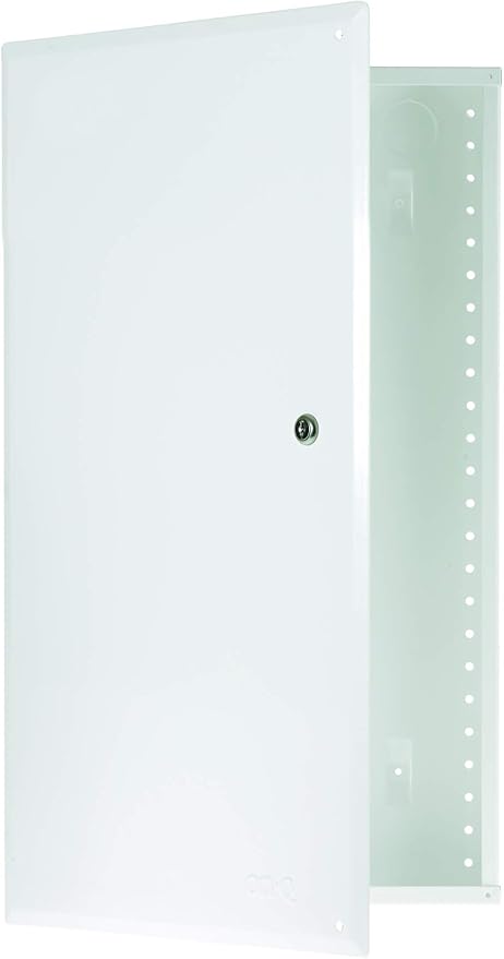 On-Q 42" Structured Media Enclosure with Hinged Cover Lock, 20 Gauge CRS, Versatile Mounting