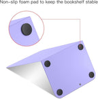 MSDADA Bookends, Book Ends for Book Shelves, Bookends for Office, Book Ends for Heavy Books, Metal Bookend Supports, Modern Minimalist Style Bookends, Purple(4 Pairs)