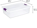 Sterilite 24-Pack 32 Quart ClearView Latch Box, Stackable Organizer Bins with Latching Lids - Clear Plastic Organization Containers for Closet, Bedroom, Shelving Units and Everyday Home Storage