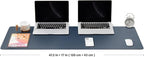 Large Cork Desk Mat - 47.2"x 17" Desk Pad for Office and Home - Ideal for Large Mouse Pad and Desk Mats on Top of Desks(Dark Blue)