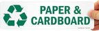 SmartSign "Paper and Cardboard" Pack of 5 Recycle Labels | 3" x 10" Laminated Vinyl, Made in USA