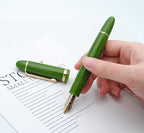 JINHAO X159 Fountain Pen (F Nib 0.5mm, Avocado Green with Gold Clip)