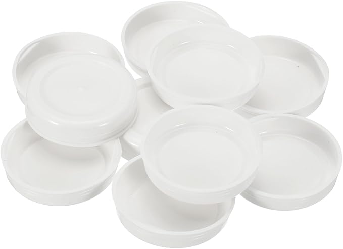 PATIKIL 100 Pcs Mailing Tube Plastic End Caps 2.1" ID PE Round Cardboard Shipping Tube Lids White Protective Poster End Caps for Paper Documents Artwork Storage