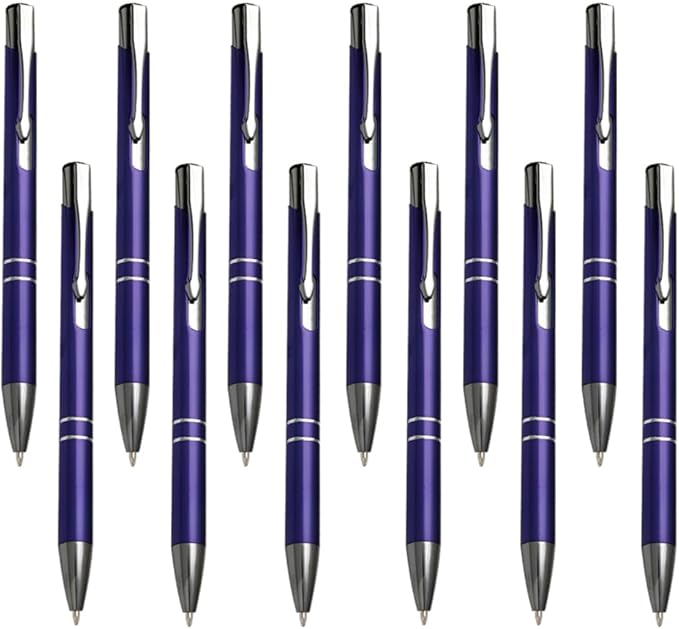 Yucold Customized ballpoint pens in bulk, personalized ballpoint pens with free engraving, for use in companies, enterprises, graduation anniversaries (Purple,26)