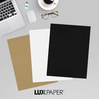 LUXPaper 8.5" x 11" Paper | Letter Size | Midnight Black | 28lb. (80lb. Text) | 1,000 Qty