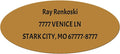 Made in USA Custom Return Address Stickers Labels Customized Mailing Label for Envelopes, Personalized Self Adhesive Flat Sheet Oval Labels