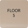 ADA CENTRAL SIGNS - 6" X6" Floor 5 Sign - ADA Compliant Tactile Graphics Grade 2 Braille Text Acrylic Wall Signs - Directional Assistance, Floor Number Safety Sign for Office, school Hospital, Apartment