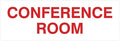 Signs ByLITA Basic Conference Room Sign (White/Red) - Medium