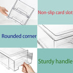 Sgoostood Pull Out Drawer Medicine Box for Safe Medication Storage, Large Refrigerator Storage Bin for Kitchen Food Safe, Tablet Box for Kids Home/Office Organize Ointments,2 Pack - Clear（ Medium）