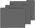 File Folder, PANDRI 120 Pack File Folder, 1/3 Cut Tab, Letter Size, Filing Folder for Office School Business, Dark Gray