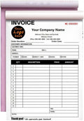 Custom Carbonless Sales Invoice Form Books for Small Business, Personalized NCR 2-Part Receipt Book with Carbon Copies, Cover Add Company Name, Address and Number Printed