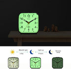 Tinload Small Battery Operated Analog Travel Alarm Clock Silent Non Ticking,Gentle Wake, Ascending Beep Sounds, Snooze,Lighted on Demand, Glow in Dark dial,Easy Set