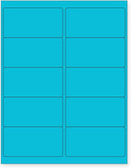 NextDayLabels - 8-1/2 x 11" Neon Color High Light Fluorescent Labels for Laser & Inkjet Printer (Blue Fluorescent, 4 x 2" - 10 Per Page | 1000 Labels)