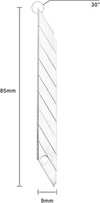 Gomake 100pcs Knife Replacement Blades, 30 Degree Carbon Steel 9mm Snap Off Blades for Retractable Cutting Knives, Hobby, Craft Knife, Box Cutter