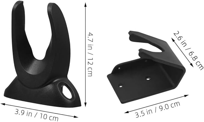 Generic 2Pcs Barcode Scanner Holder Mount Bracket with Hook and Wall Stand Support for Handheld Label Readers in Retail Supermarket and Library Use
