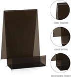 ZOEY Acrylic Book Stand with Ledge Black Display Easels Plate - 5 Pack Large Book Holder Easel Stand for Books Display, Music Sheets, Artworks, CD, Tablet Holder (Small)