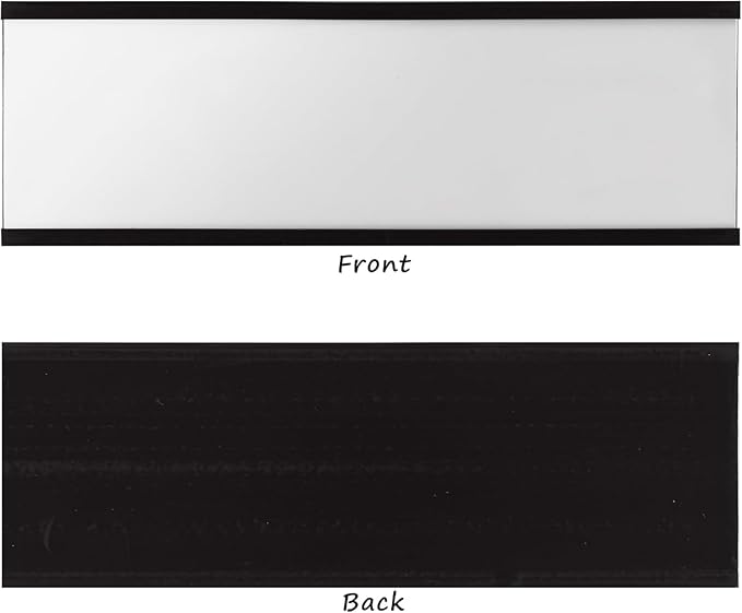 Realth C Channel Magnetic Label Holders 50 Pack 2" x 6" - Magnetic File Holder for Shelving, Storage Bins, Classroom, Office, Library, Supermarket