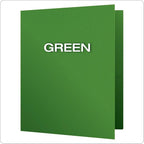 Oxford Twin-Pocket Folders, Textured Paper, Letter Size, Green, Holds 100 Sheets, Box of 25 (57503EE)