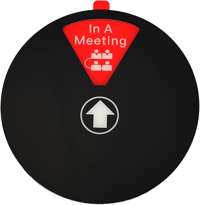 Ryetvok Office Door Sign, 6-In-1 Rotating Status Indicator (In A Meeting/Please Knock/Out Of Office/Back Soon/Working RemotelyDo Not Disturb/) Door Decor For Home Conference Room Workspace