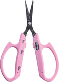 Saboten Fluorine Coated Straight Blade Trimming Scissors Pink PT-1 160mm Precision Gardening Bonsai and Floral Shears Made in Japan