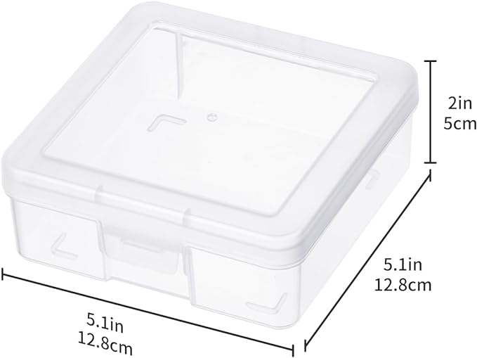 novelinks Stackable Plastic Clear Storage Box Containers with Latching Lid - Art Craft Supply Organizer Storage Containers for Pencil Box, Crayon, Beads, Jewelry (18 Pack Small -Clear)
