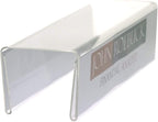 Source One Deluxe Clear Acrylic Cubicle Sign Holder & Name Plates 3 Sizes Available (2 1/4 Inch Hook, Name Plate Double Sided)