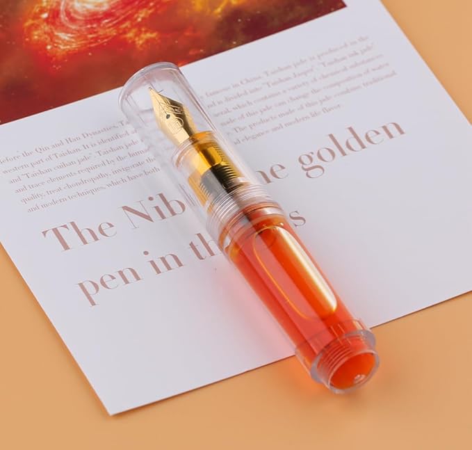 czxwyst Majohn Wancai 2.0 Mini Pocket-Size Eyedropper Fountain Pen (EF Nib 0.38mm, Transparent)