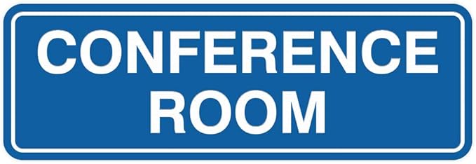 Standard Conference Room Sign - Blue - Medium 1 Pack