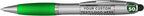 DISCOUNT PROMOS Custom Stylus Ballpoint Pens Set of 50, Personalized Bulk Pack - Black Ink, Great for Office, School, Business, Tradeshows, Events - Green