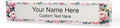 Signs ByLITA Floral Pattern Customized Nameplate | Rose Blush Personalized Full Color Acrylic Desk Sign