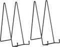 Plate Holder Large Display Stand - 2 Pack 12 Inch Oversized Plate Stands for Display Heavy Duty Artwork - Extra Big Metal Tabletop Easel for Decorative Platter | Picture Frame | Plaque | Book - Black