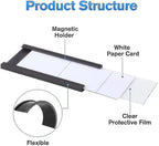 LLPT Magnetic Label Holder 4" x 2" 26 Packs C Channel White Paper Cards Protective Film Strong Removable for Shelf White Board Toolbox Metal Wall Cabinet Drawer(MH42026)