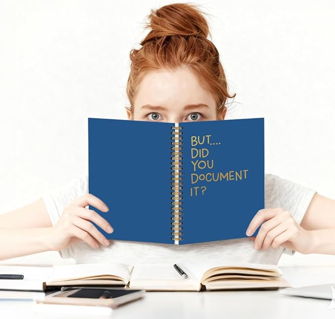 Vgrti But Did You Document It Spiral Notebook, Funny Office Notebooks for Coworkers Adults, Humor Work Gag Gifts New Job Gifts for Women Men Colleague Boss Friend Manager Employee HR