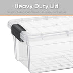 Superio Clear Storage Bins with Lids, Stackable Storage Box with Latches and Handles, Extra Small, 4 Pack 3 Quart