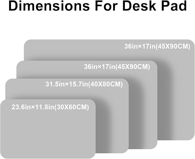 PU Leather Desk Pad Protector Gaming Mouse Pad Non Slip Desk Mat for Keyboard and Mouse Waterproof Desk Writing Pad for Office and Home Desk Accessories(Gray, 23.6 * 11.8)