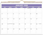 2026 Calendar- Wall Calendar 2026 Runs from January 2026 to June 2027-18 Months Calendar with Thick Paper for Planning and Organizing for Home or Office, 8.5 x 11 Inches, Purple
