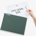 HERKKA Extra Capacity Hanging File Folders, 30 Pack Reinforced Legal Size Hanging Folders with Heavy Duty 2 Inch Expansion, Designed for Bulky Files, Medical Charts, Green
