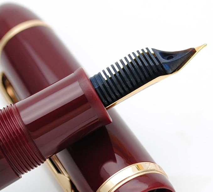 JINHAO X159 Fountain Pen (EF Nib 0.38mm, Wine Red with Gold Clip)