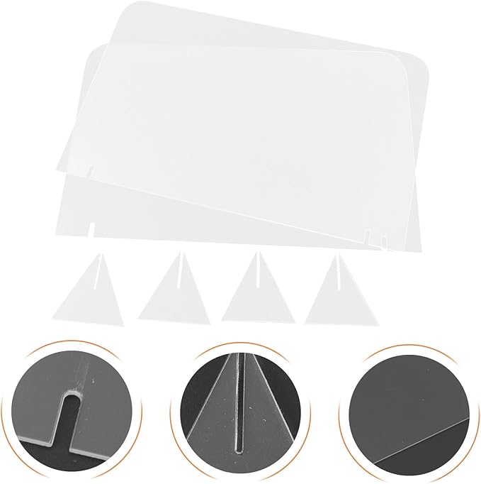 ELAYARD 5pcs Acrylic Desktop Whiteboards Clear Writing Message Boards Simple Transparent Memo Boards for Office Home School Use