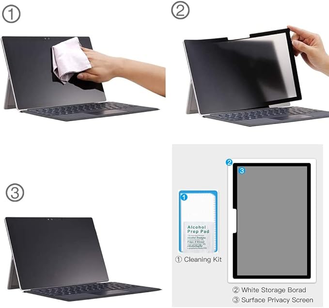 for Microsoft Surface Laptop 5/4/3 th Gen 15 inch Privacy Screen Protector Filter,Bubble Free Anti-Spy Anti-Glare Anti Blue Light Filter(Only for Surface Laptop 3/4/5 15 Privacy Screen Shield)